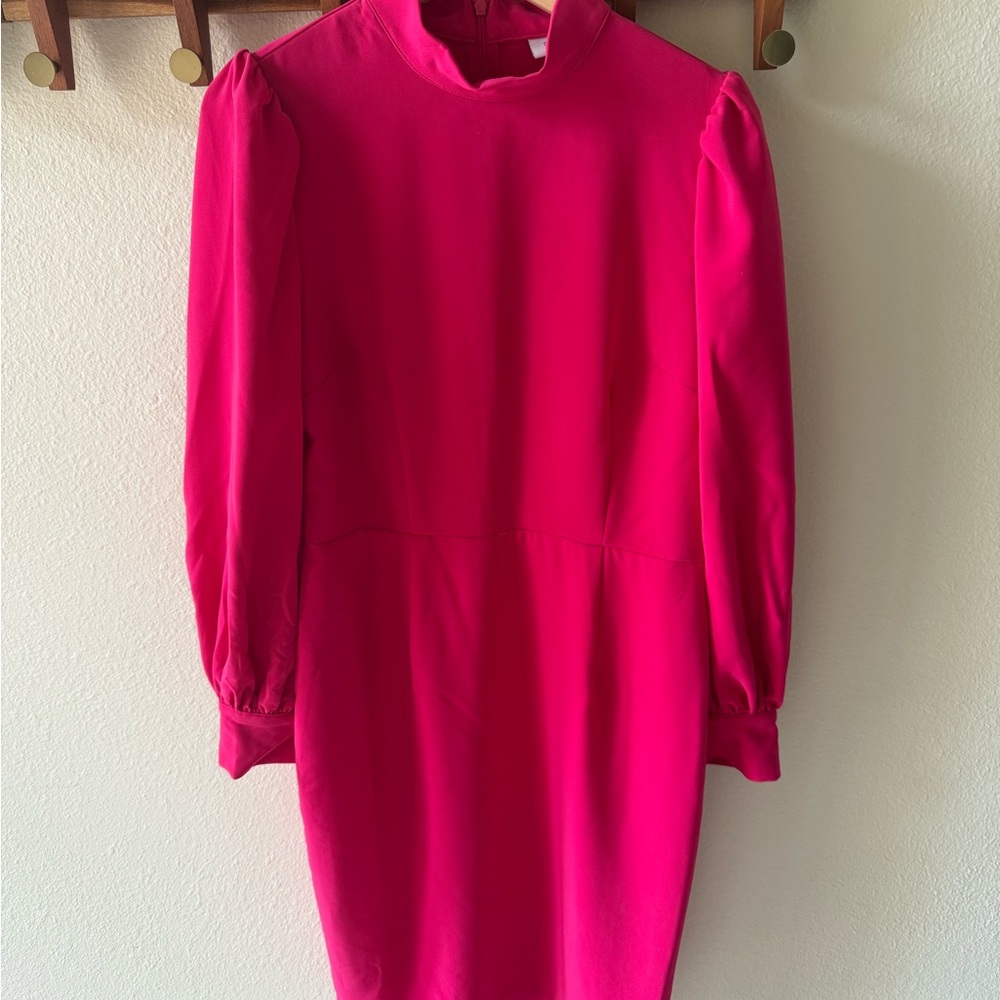 Chic Fuchsia Long Sleeve Dress